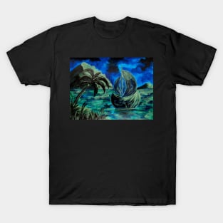 Boat at Night Acrylic T-Shirt